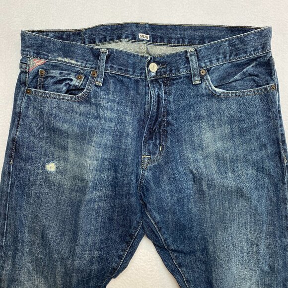 Denim Supply Ralph Lauren Jeans Men's 36 Blue Denim Straight Distressed Pants